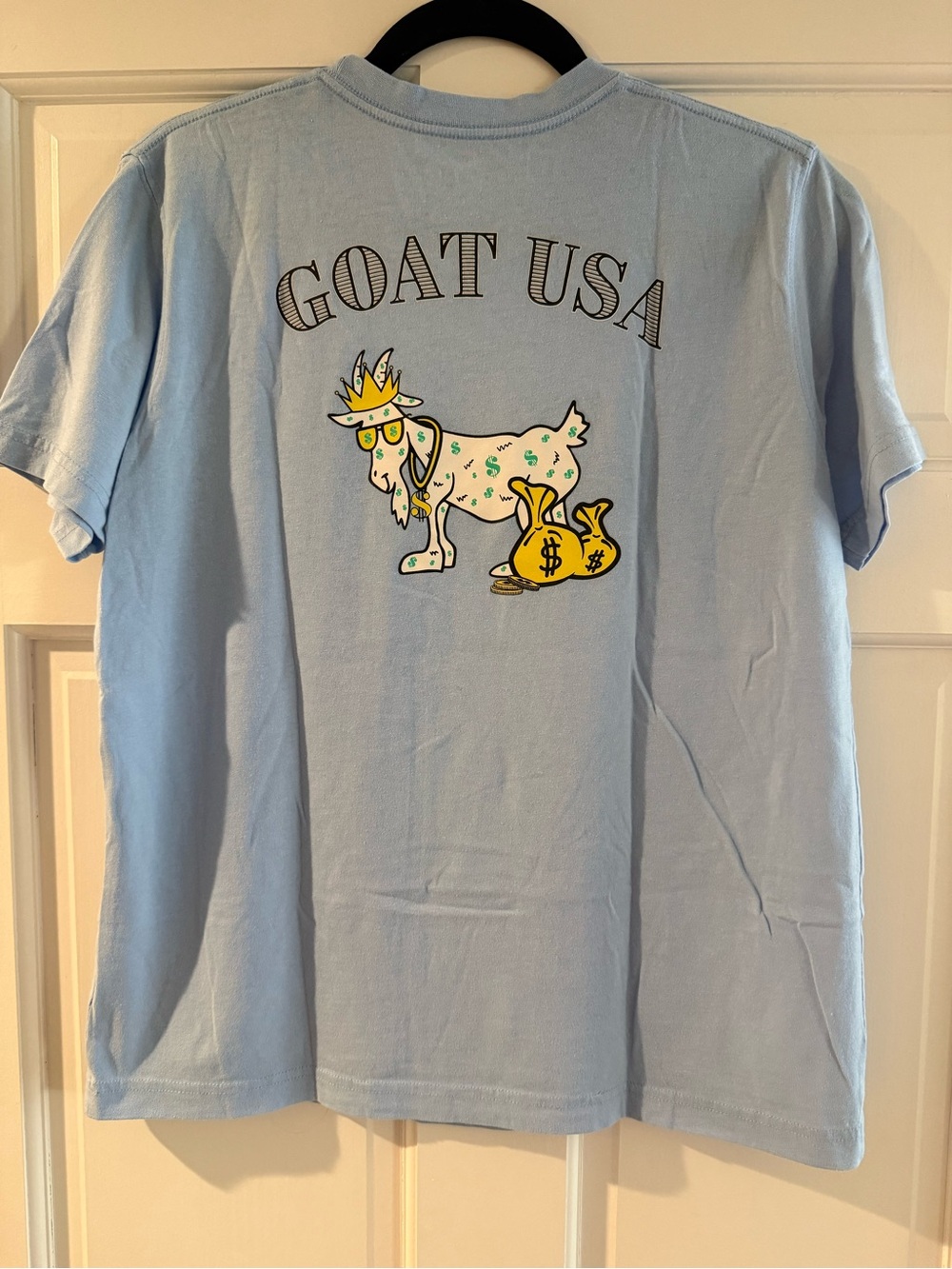 GOAT USA Money Graphic Tee Light Blue – Youth XL